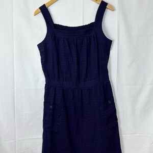 Universal Thread Dark Blue Textured Midi Dress